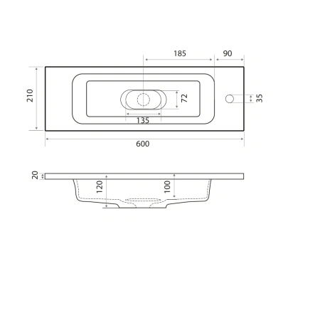 Раковина Uperwood Modul 60 2911020338 фото