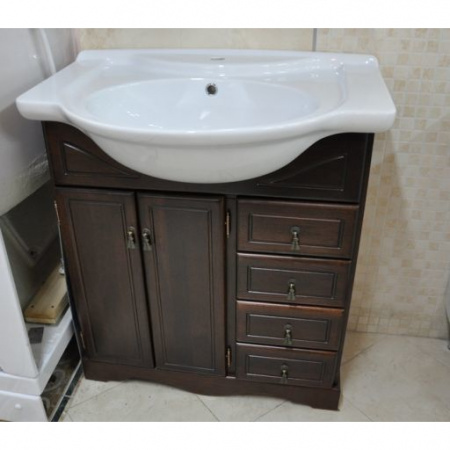 Мебель для ванной Opadiris Клио 75 орех антикварный фото