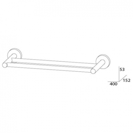 Держатель полотенец двойной Artwelle Harmonia HAR 029 40 см фото