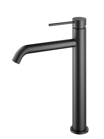 Высокий смеситель для раковины Vincea City VBF-2C2GM вороненая сталь фото