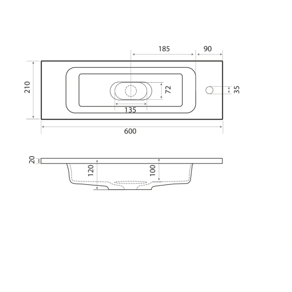 Раковина Uperwood Modul 60 2911020338 фото
