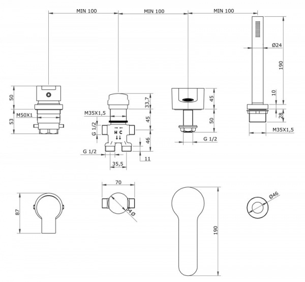 Смеситель на борт ванны Cezares Dolce DOLCE-BVD-01-Cr фото