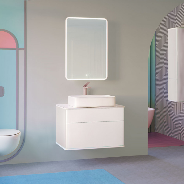 Тумба под раковину Jorno Pastel Pas.01.82/P/W 80 см белый фото