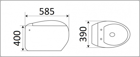 Унитаз подвесной GID Tr2190 (821B) с сиденьем soft close фото