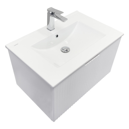 Тумба с раковиной Comfortу Муром-70П 00-00022457CF белая матовая фото