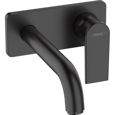 Смеситель для раковины настенный Hansgrohe Vernis Shape 71578670 черный матовый фото