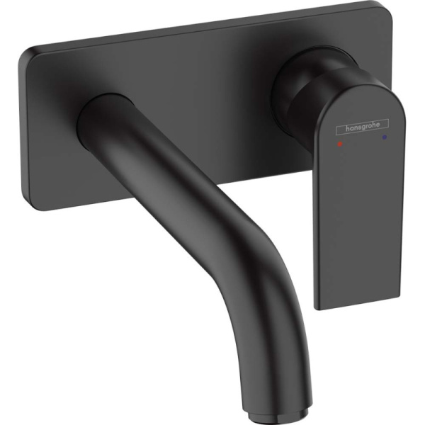 Смеситель для раковины настенный Hansgrohe Vernis Shape 71578670 черный матовый фото