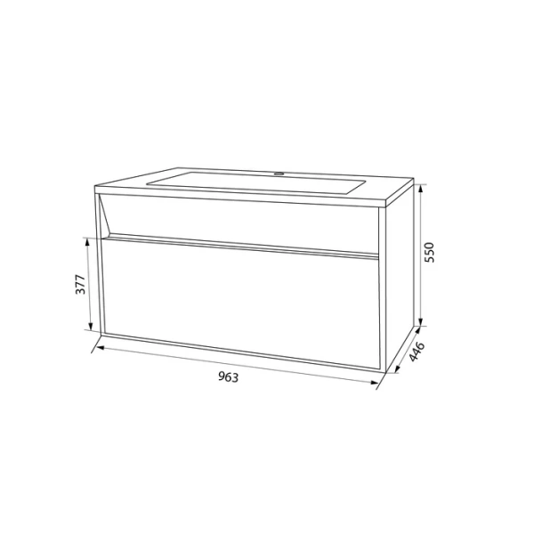 Тумба с раковиной Iddis Esper 100 ESP10W0i95K фото