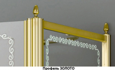 Шторка для ванны распашная Cezares Retro RETRO-V-1-80/145-PP-G-R матовое стекло фото