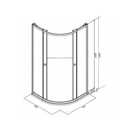 Душевой уголок Parly ZF91 90x90 фото