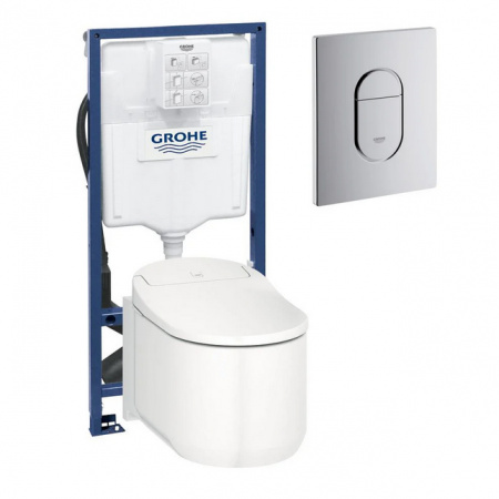 Комплект подвесной унитаз с биде и кнопкой Grohe Sensia Arena 124846 фото