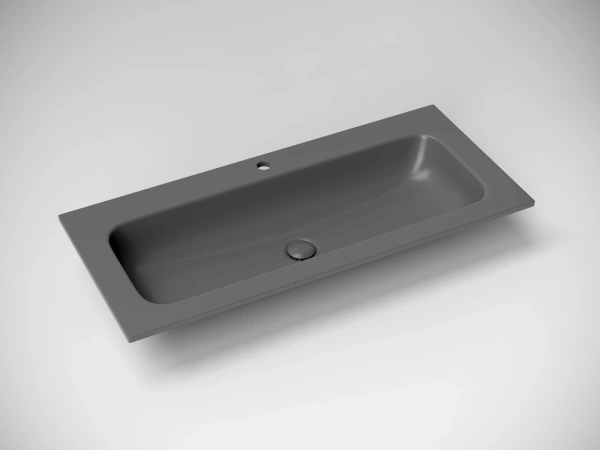 Раковина Ceramicanova Грация (Grace) CN7013MDH 101x45 темный антрацит матовый фото