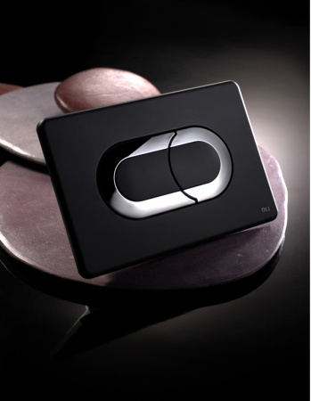 Клавиша смыва Oli Salina 640097 черная/хром глянцевый фото