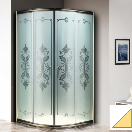 Душевой уголок Cezares Giubileo GIUBILEO-R-2-90-SCORREVOLE-PP-G 90х90 фото