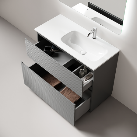 Тумба под раковину Sancos Folk Floor FL100FRES Ergraut soft фото