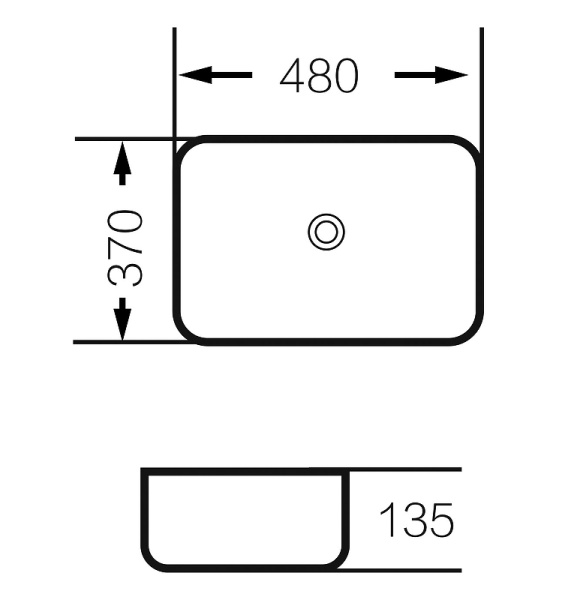 Накладная раковина Grossman Color GR-3016BM 48x37 черная матовая фото