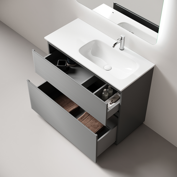 Тумба под раковину Sancos Folk Floor FL100FRES Ergraut soft фото