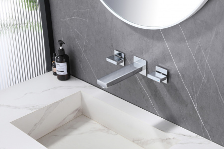 Настенный смеситель для раковины Abber Daheim AF82122 хром фото