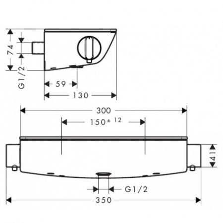 Термостатический смеситель для душа Hansgrohe Ecostat Select 13161000 фото