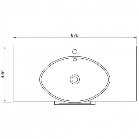 Столешница Kaksa Бруклин 004593 100 см черный мрамор фото