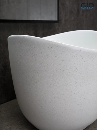 Накладная раковина GID N9303wg 51221 36x35 белая матовая / белый графит фото