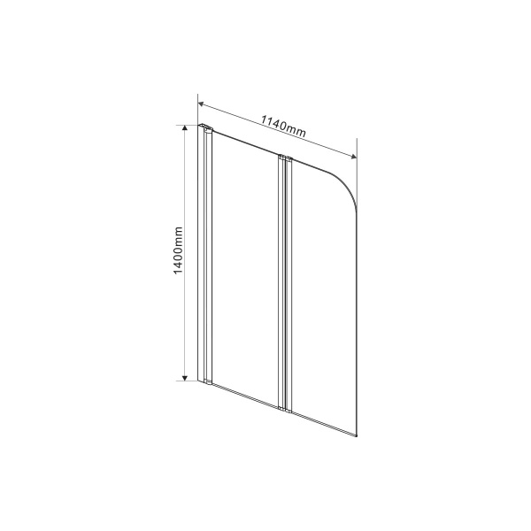 Шторка для ванны складная Vincea VSB-12114CH L/R 114 см шиншила матовое стекло фото