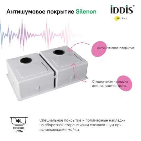 Мойка для кухни из нержавеющей стали Iddis Edifice EDI75S2i77 74x44 фото
