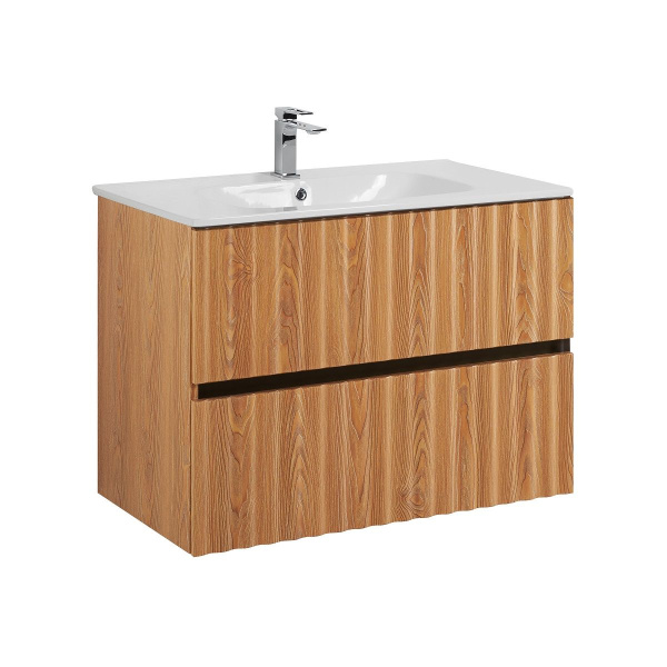 Тумба под раковину Art&Max Elegant AM-ELEGANT-800-2C-SO-BR-P бран / с подсветкой фото