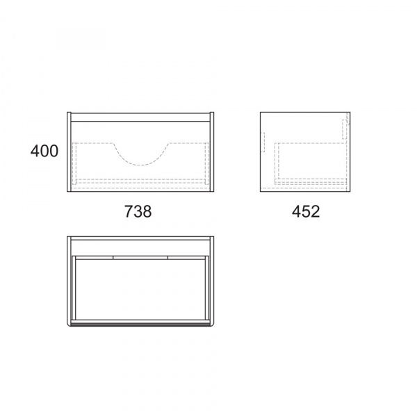 Тумба под раковину OWL 1975 Malaren 80 OW03.02.05 фото