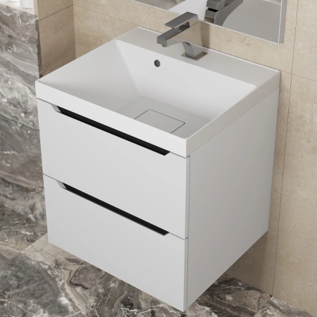 Тумба под раковину Uperwood Tanos 50 2191020002 белая/графит фото