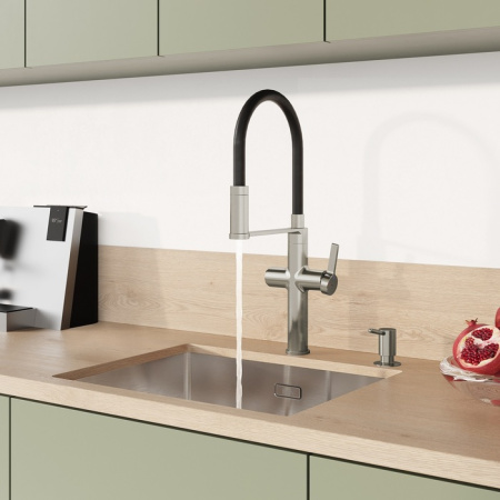 Смеситель для кухни под фильтр Iddis Ikon IKNBNFFi05 сатин фото