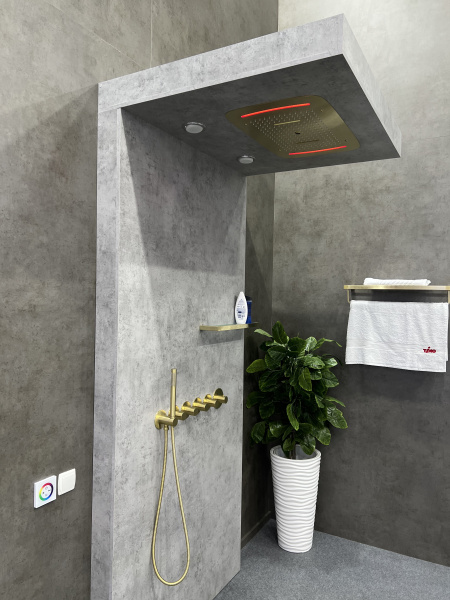 Душевая система встроенная с термостатом Timo Saona SX-2319/17SM матовое золото фото