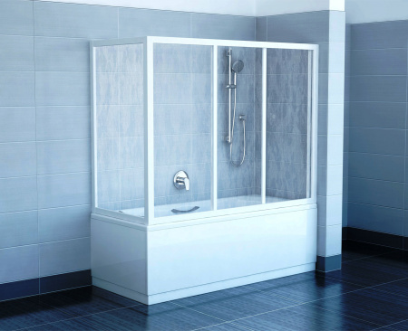 Шторка для ванны раздвижная Ravak Supernova AVDP3-160 40VS0102ZG белый/grape фото