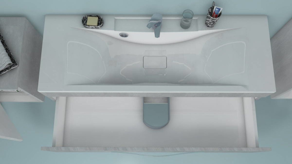 Тумба под раковину Kaksa Кристал 004036 120 см белый фото