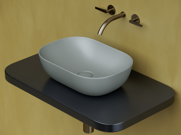 Накладная раковина Ceramica Nova Element CN6009MH 45x32 антрацит матовый фото