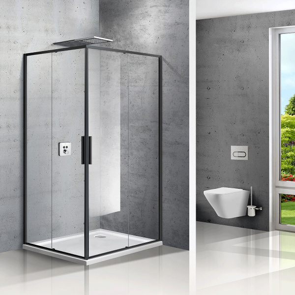 Душевой уголок Vincea Slim VSS-2SL8010CLB-R 100x80 фото