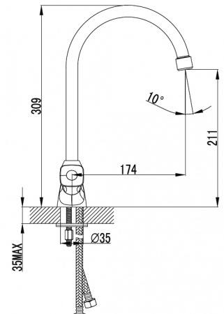 Смеситель для кухни Kaiser Topaz 17233 фото