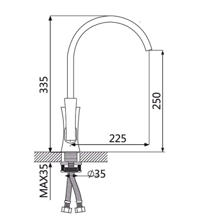 Смеситель для кухни Oute T33 T3313B фото