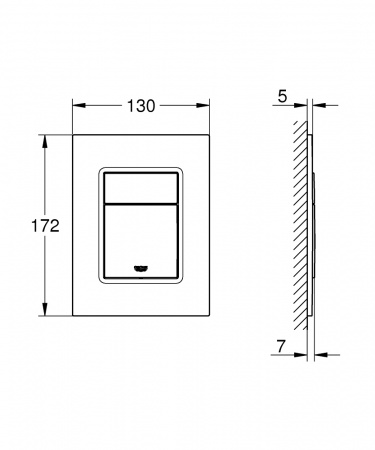 Клавиша смыва Grohe Skate Cosmopolitan S 37535AL0 графит фото