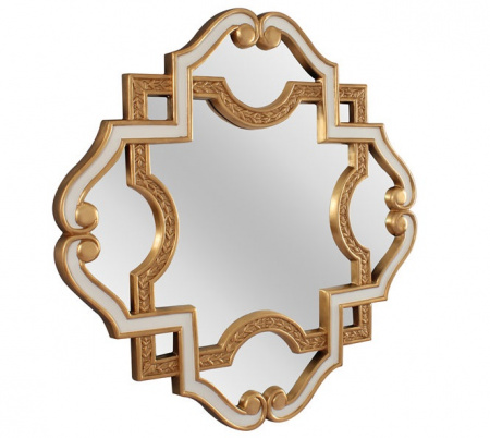 Зеркало в раме Art-Zerkalo Antica White MH2297WTGL 96х96 фото