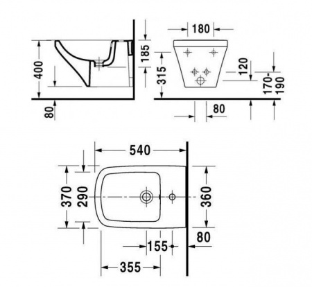 Биде подвесное Duravit Durastyle 2282150000 фото