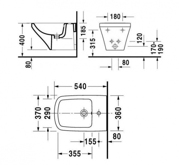 Биде подвесное Duravit Durastyle 2282150000 фото