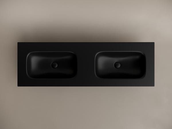 Двойная раковина Ceramica Nova Grace CN7022MBwx 141x45 черная матовая фото