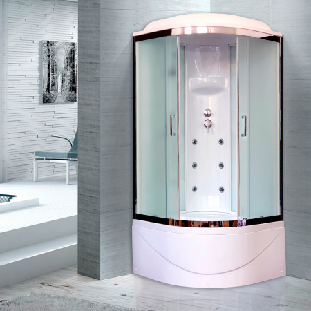 Душевая кабина Royal Bath ВК RB100BK3-WC-CH 100x100 фото