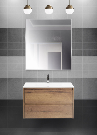 Зеркало в алюминиевой раме BelBagno SPC-AL-800-900 80x90 сатин фото