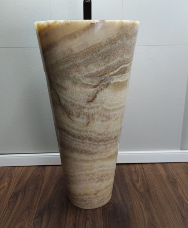 Раковина напольная из оникса Yellow ON-01355 (45*45*90) фото