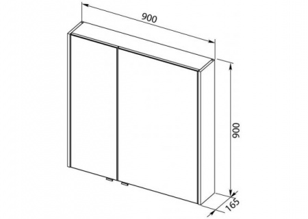 Зеркало-шкаф Aquanet Августа 90 00210014 фото