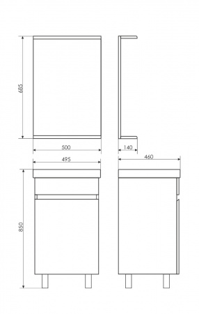 Зеркало Comforty К-50 белый глянец фото