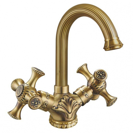 Смеситель для раковины двухвентильный Zorg Antic A 6008U-BR фото