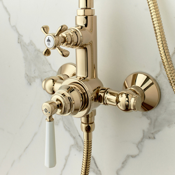 Душевая система (стойка) Jacob Delafon Cleo 1889 E24311-BGG золото глянцевое фото